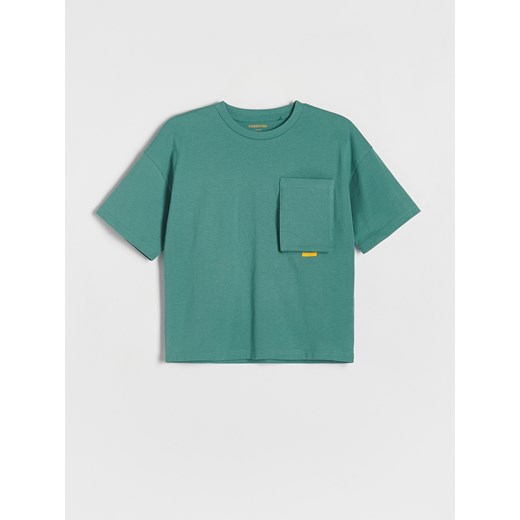 Reserved - T-shirt oversize z nadrukiem - morski ze sklepu Reserved w kategorii T-shirty chłopięce - zdjęcie 170125464