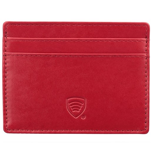 Skórzane damskie etui blokujące karty zbliżeniowe RFID (Czerwony) Koruma Uniwersalny Koruma ID Protection