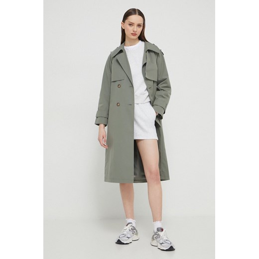 Płaszcz damski Abercrombie & Fitch zielony 