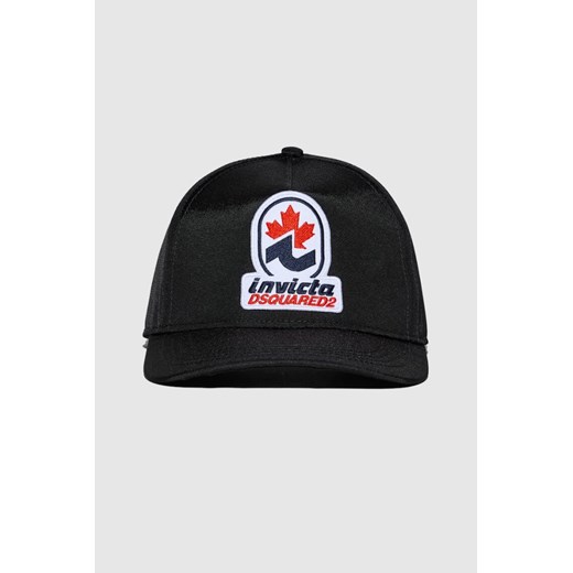DSQUARED2 Czarna czapka z logo invicta ze sklepu outfit.pl w kategorii Czapki z daszkiem męskie - zdjęcie 170134801