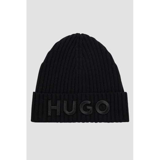 HUGO Czarna czapka ze sklepu outfit.pl w kategorii Czapki zimowe męskie - zdjęcie 170134952