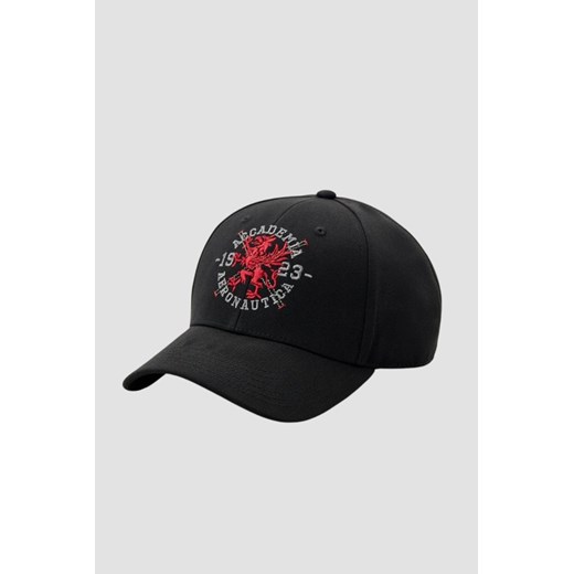 AERONAUTICA MILITARE Czarna czapka z haftowanym logo ze sklepu outfit.pl w kategorii Czapki z daszkiem męskie - zdjęcie 170135061