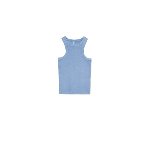 Cropp - Niebieski top - niebieski ze sklepu Cropp w kategorii Bluzki damskie - zdjęcie 170142422
