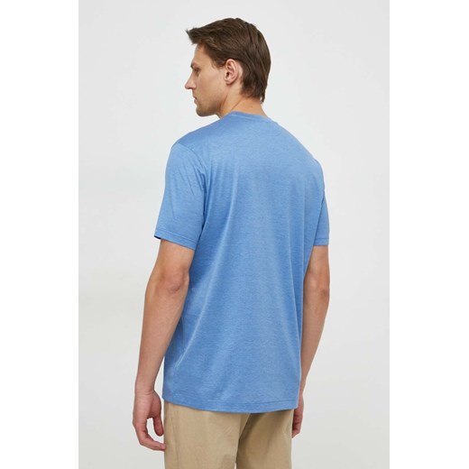 Paul&amp;Shark t-shirt bawełniany męski kolor niebieski gładki Paul&shark M ANSWEAR.com