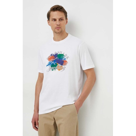 Paul&amp;Shark t-shirt bawełniany męski kolor biały z nadrukiem Paul&shark XXL ANSWEAR.com