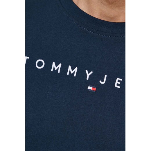 Tommy Jeans t-shirt bawełniany kolor granatowy z aplikacją Tommy Jeans S ANSWEAR.com