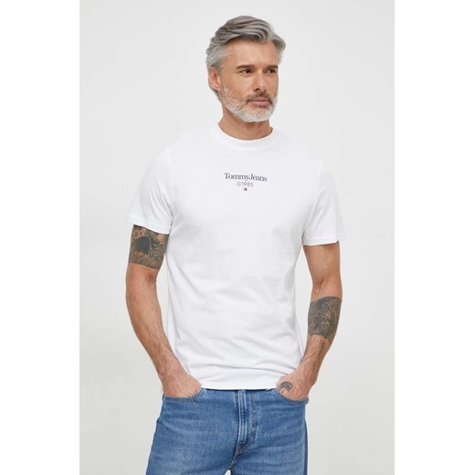 Tommy Jeans t-shirt bawełniany męski kolor biały z nadrukiem Tommy Jeans S ANSWEAR.com