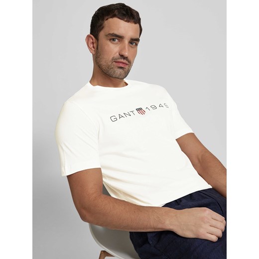T-shirt z nadrukiem z logo Gant XL Peek&Cloppenburg 
