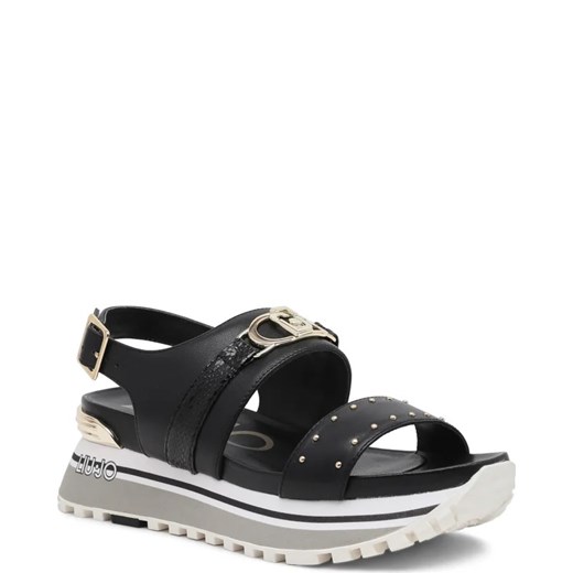 Liu Jo Skórzane sandały MAXI WONDER ze sklepu Gomez Fashion Store w kategorii Sandały damskie - zdjęcie 170147363