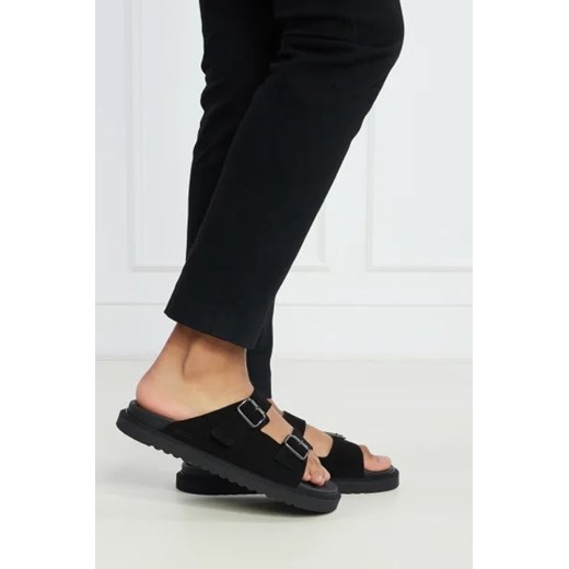BOSS BLACK Skórzane klapki Cliff Sand 43 Gomez Fashion Store