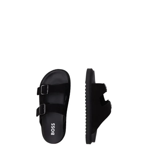 BOSS BLACK Skórzane klapki Cliff Sand 40 Gomez Fashion Store
