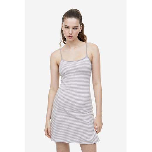 H & M - Dżersejowa sukienka z rozszerzanym dołem - Szary ze sklepu H&M w kategorii Sukienki - zdjęcie 170147964