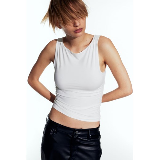 H & M - Top bez rękawów - Biały ze sklepu H&M w kategorii Bluzki damskie - zdjęcie 170148043
