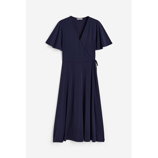 H & M - Kopertowa sukienka z dżerseju - Niebieski H & M M H&M