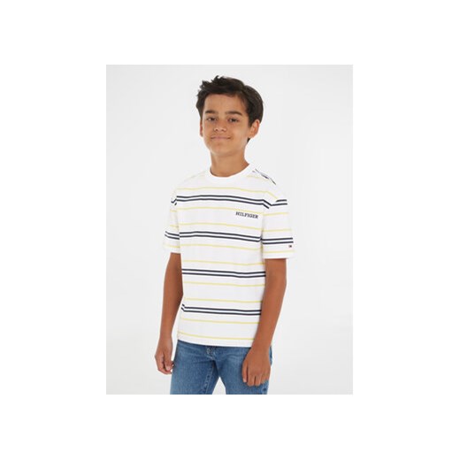 Tommy Hilfiger T-Shirt Monotype KB0KB08816 D Biały Regular Fit ze sklepu MODIVO w kategorii T-shirty chłopięce - zdjęcie 170149241