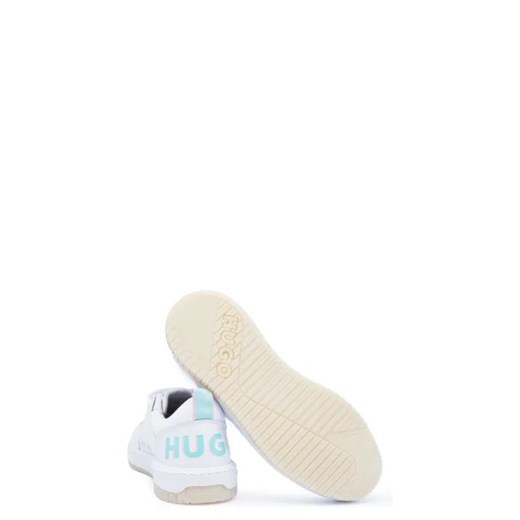 Buty sportowe damskie Hugo Boss sneakersy sznurowane białe z tworzywa sztucznego 
