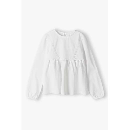 Biała elegancka dzianinowa bluzka dla dziewczynki - Max&Mia ze sklepu 5.10.15 w kategorii Bluzki dziewczęce - zdjęcie 170154531