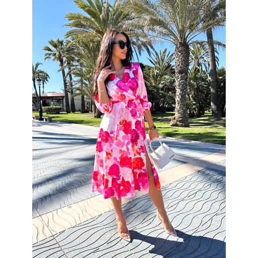 Kremowa Sukienka w Kwiaty Modnakiecka.pl 36 ModnaKiecka.pl