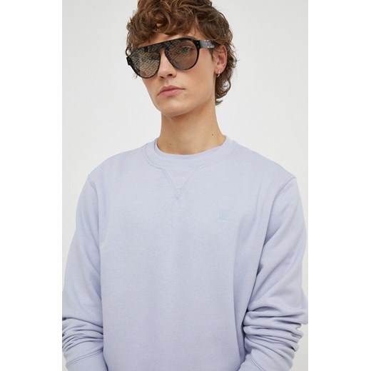 G-Star Raw bluza męska kolor fioletowy gładka ze sklepu ANSWEAR.com w kategorii Bluzy męskie - zdjęcie 170171284