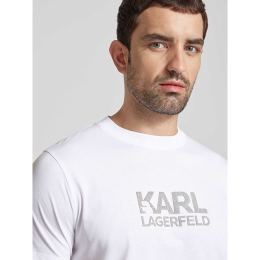 T-shirt z nadrukiem z logo Karl Lagerfeld XXL Peek&Cloppenburg 