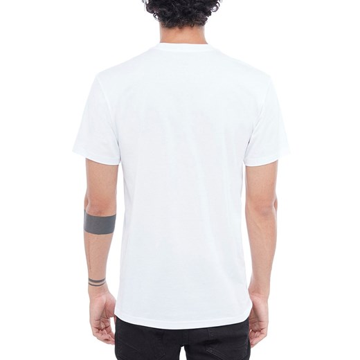 Biały t-shirt męski Vans z krótkimi rękawami z napisem 