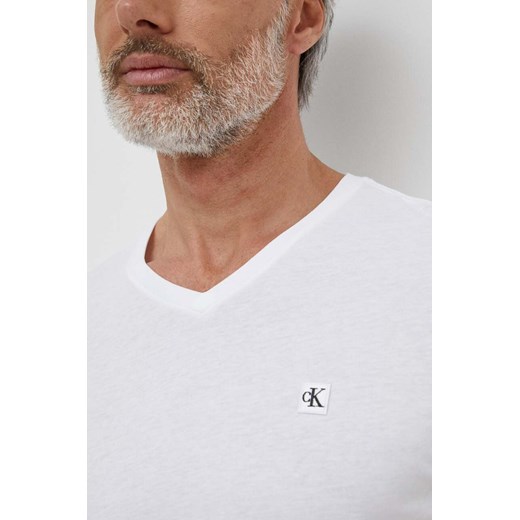 T-shirt męski biały Calvin Klein bawełniany 