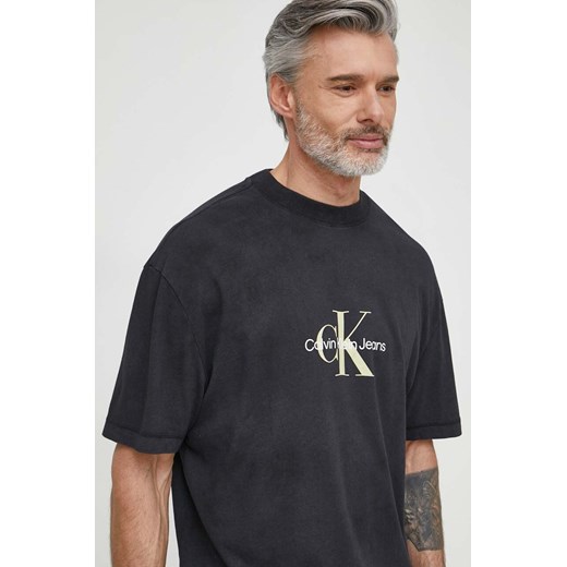 T-shirt męski Calvin Klein w nadruki 