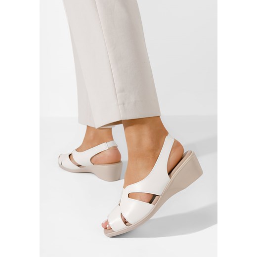 Sandały damskie Zapatos białe eleganckie 