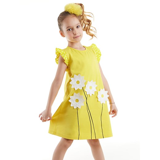 Denokids Sukienka &quot;Yellow Daisy&quot; w kolorze żółtym ze sklepu Limango Polska w kategorii Sukienki dziewczęce - zdjęcie 170185152