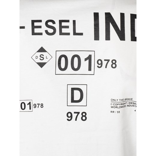 Diesel T-Shirt "T-Diegos" | A00827-0HAYU-100 | Mężczyzna | Biały Diesel S okazyjna cena ubierzsie.com