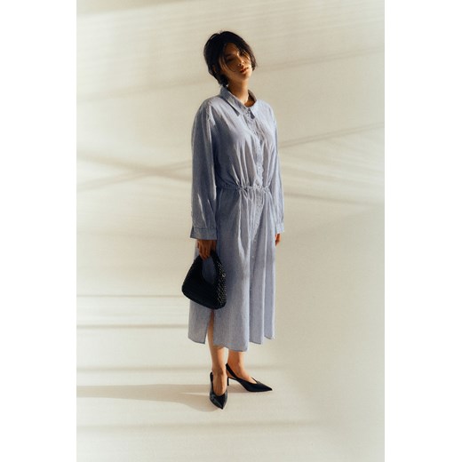 H & M - Szmizjerka z domieszką lnu - Niebieski ze sklepu H&M w kategorii Sukienki - zdjęcie 170209783