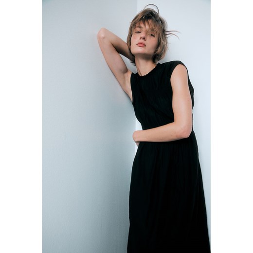 H & M - Sukienka z elastycznym marszczeniem - Czarny H & M XL H&M