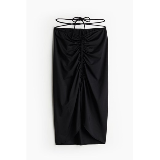 H & M - Spódnica plażowa z wiązaniem - Czarny H & M XL H&M