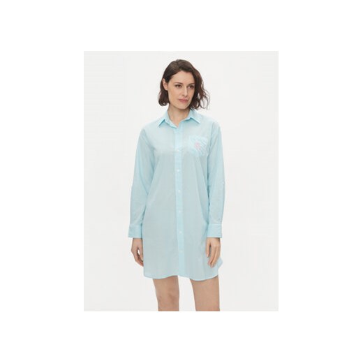 Lauren Ralph Lauren Koszula nocna ILN32317 Niebieski ze sklepu MODIVO w kategorii Koszule nocne - zdjęcie 170211334
