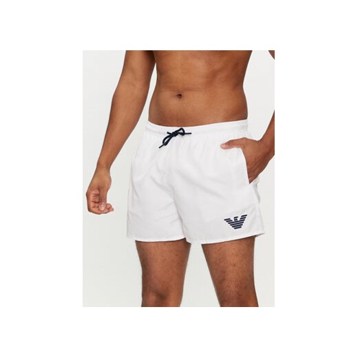 Emporio Armani Underwear Szorty kąpielowe 211752 4R438 00010 Biały Regular Fit ze sklepu MODIVO w kategorii Kąpielówki - zdjęcie 170211592