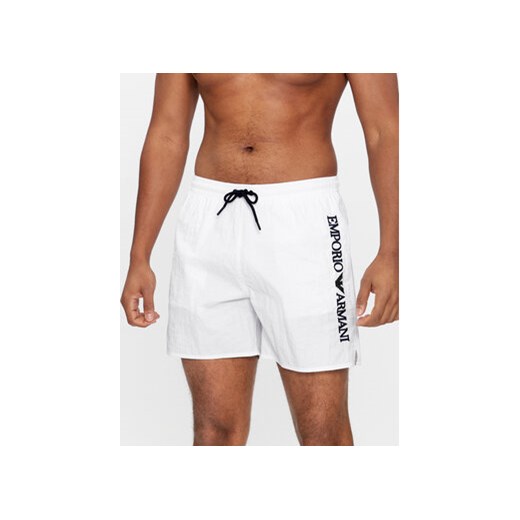 Emporio Armani Underwear Szorty kąpielowe 211740 4R422 00010 Biały Regular Fit ze sklepu MODIVO w kategorii Kąpielówki - zdjęcie 170211621