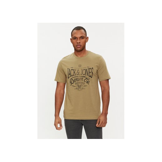 Jack&Jones T-Shirt 12251308 Beżowy Regular Fit ze sklepu MODIVO w kategorii T-shirty męskie - zdjęcie 170211640