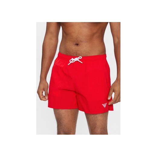 Emporio Armani Underwear Szorty kąpielowe 211756 4R422 00774 Czerwony Regular Fit ze sklepu MODIVO w kategorii Kąpielówki - zdjęcie 170211713
