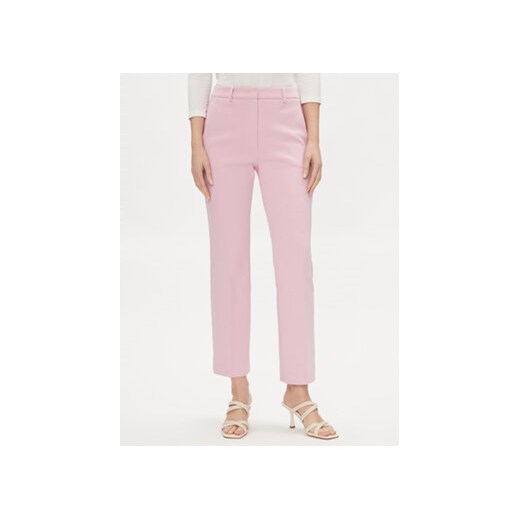 Weekend Max Mara Spodnie materiałowe Basco 2415781051 Różowy Straight Leg ze sklepu MODIVO w kategorii Spodnie damskie - zdjęcie 170212033