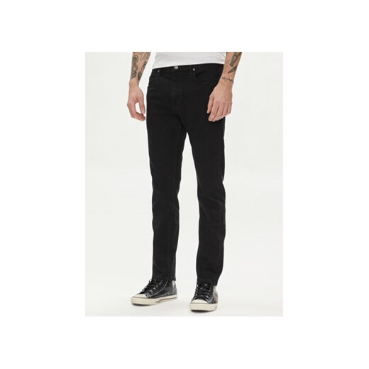 Lee Jeansy Rider 112140635 Czarny Slim Fit ze sklepu MODIVO w kategorii Jeansy męskie - zdjęcie 170212312