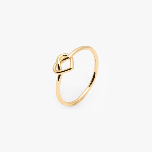 pierścionek serce srebrny pozłacany ze sklepu ANIA KRUK w kategorii Pierścionki - zdjęcie 170213070