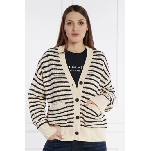 Sweter damski Tommy Hilfiger z dekoltem w serek