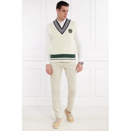 Sweter męski Lacoste casual w serek 