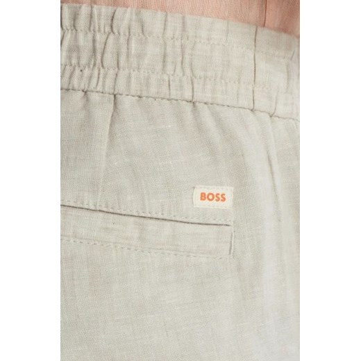 BOSS ORANGE Lniane spodnie Sanderson-L | Tapered fit 46 Gomez Fashion Store