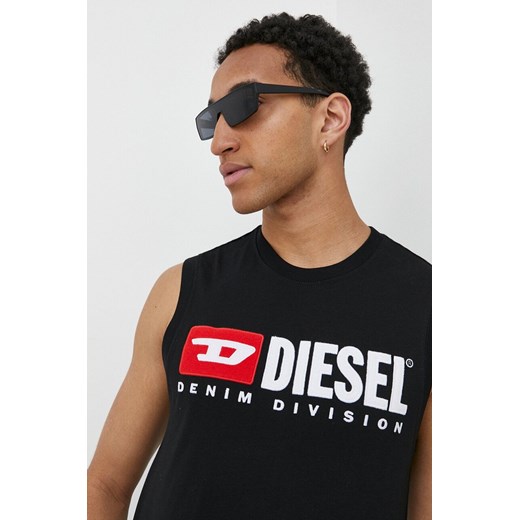 Diesel t-shirt bawełniany męski kolor czarny Diesel M ANSWEAR.com