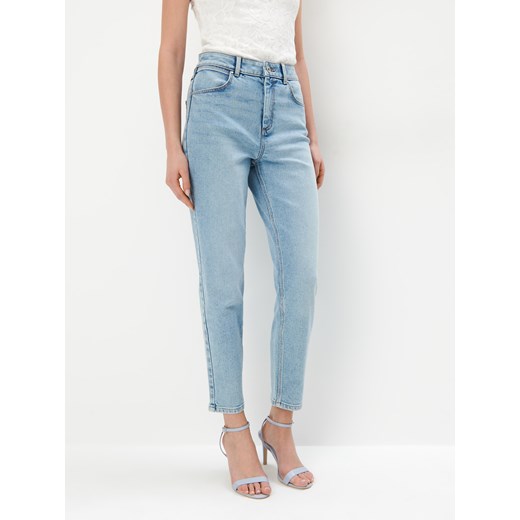 Mohito - Jeansy mom slim - niebieski Mohito 36 Mohito