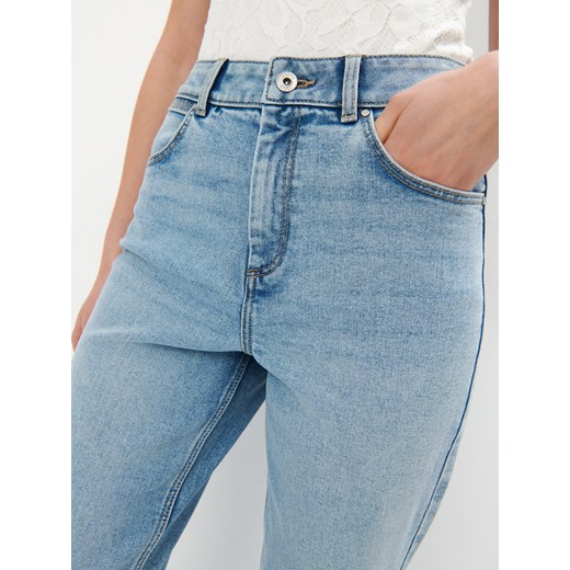Mohito - Jeansy mom slim - niebieski Mohito 42 Mohito