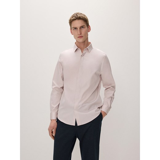Reserved - Satynowa koszula - jasnofioletowy ze sklepu Reserved w kategorii Koszule męskie - zdjęcie 170216540