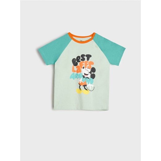 Sinsay - Koszulka Myszka Miki - zielony ze sklepu Sinsay w kategorii Koszulki niemowlęce - zdjęcie 170217314