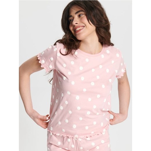 Sinsay - Piżama bawełniana - różowy ze sklepu Sinsay w kategorii Piżamy damskie - zdjęcie 170217334